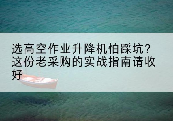 建昌高空作业升降机厂家推荐-选高空作业升降机怕踩坑？这份老采购的实战指南请收好